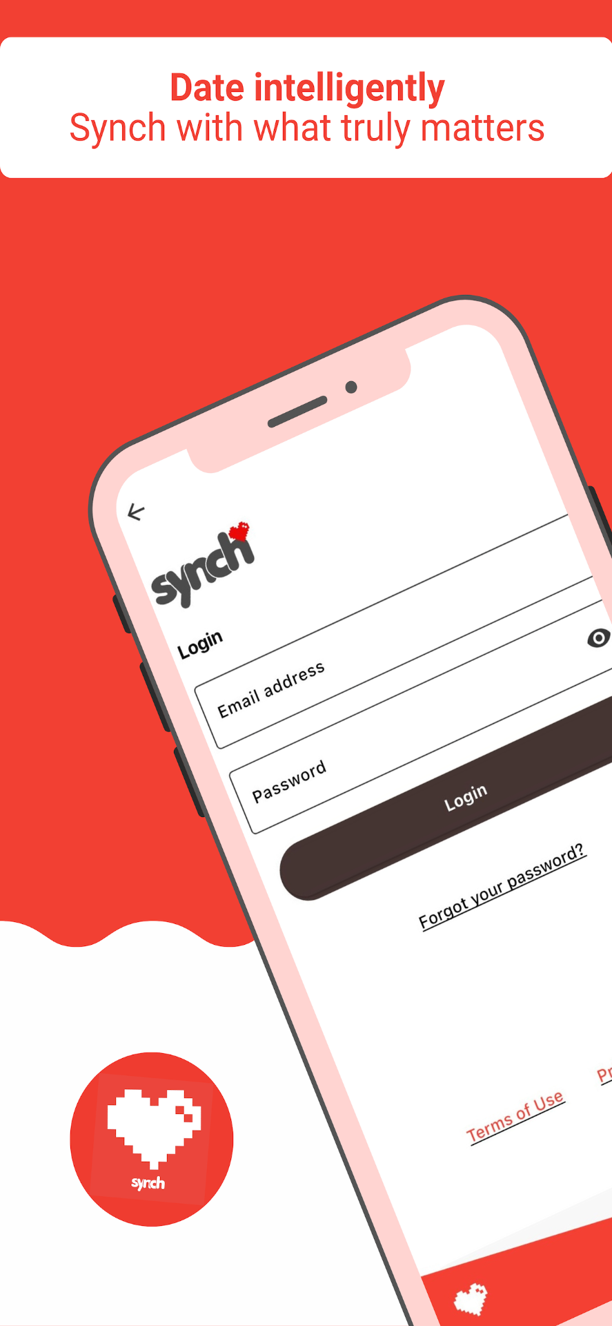 synch dating app interface showing AI coach Lily and compatibility matching